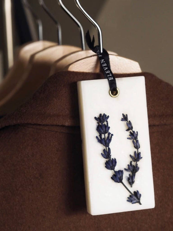 Lavender Palo Santo and Saffran. Closet Wax Bar Freshener