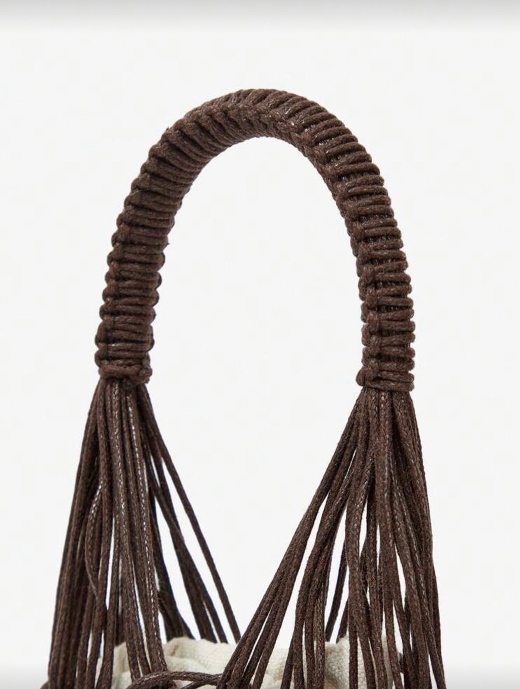 Handwoven Macramé Beaded Bag