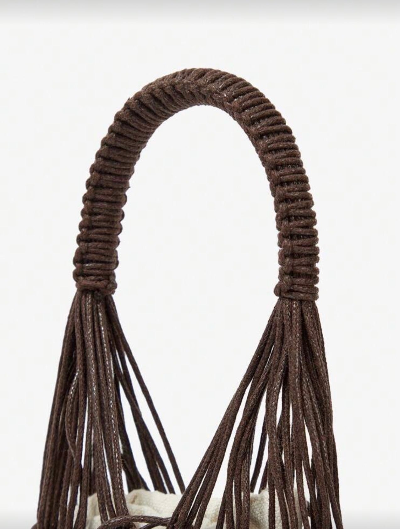 Handwoven Macramé Beaded Bag