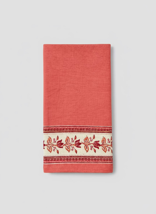 Coral Fabric Napkins (Set of 4)