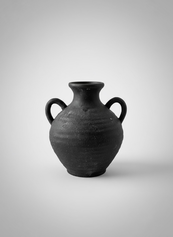 Black Textured Vase