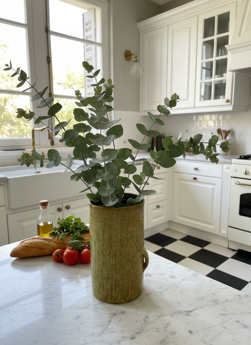 Yellow Ceramic Tall Vase