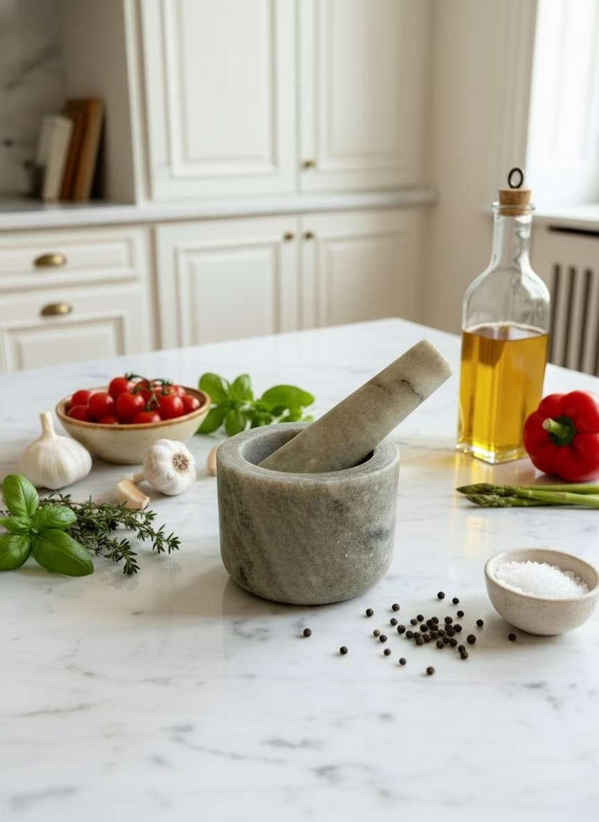 Marble Mortar & Pestle (Assorted Colors)
