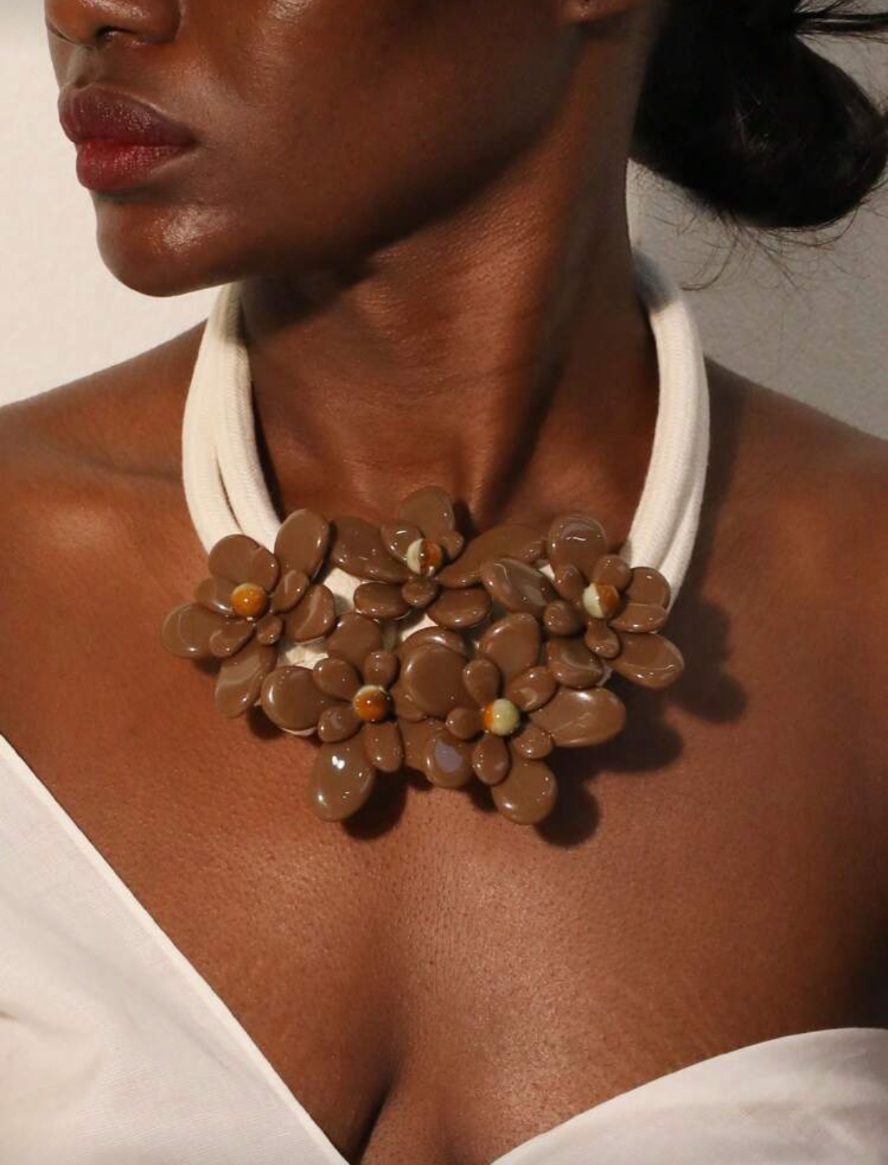 Floral Resin Statement Necklace