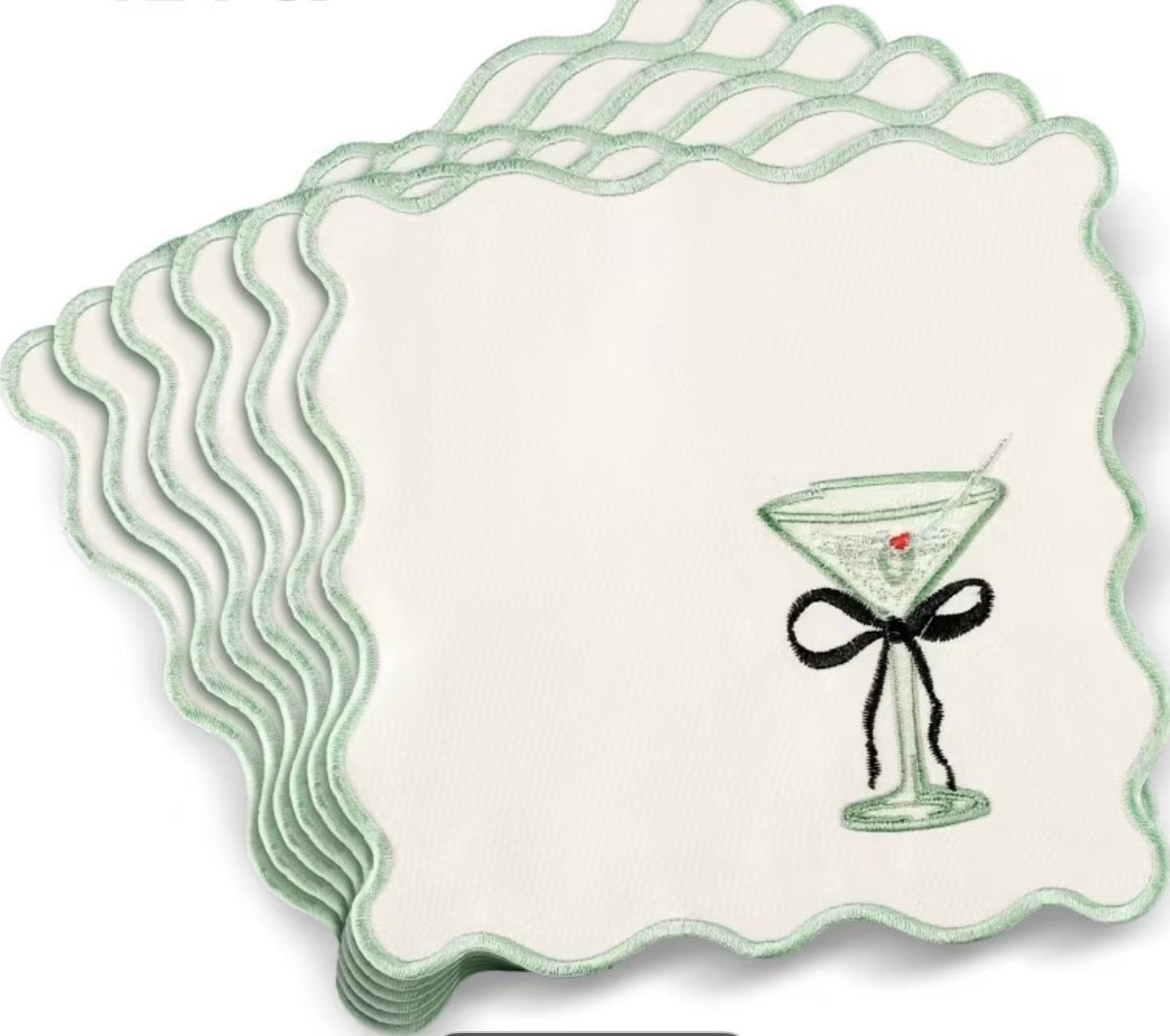 Martini Cocktail Napkins Set of 6