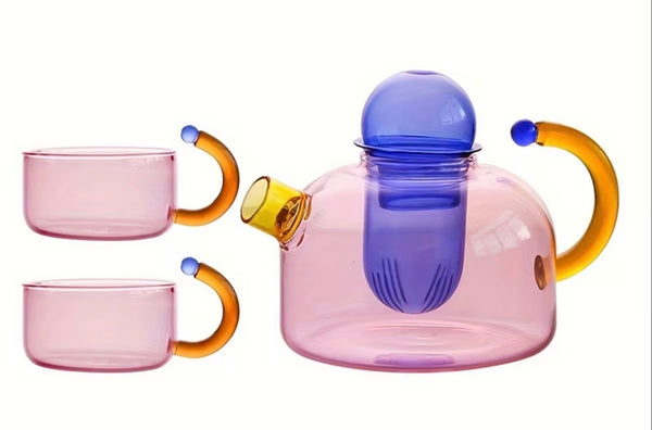 Tea set in glass